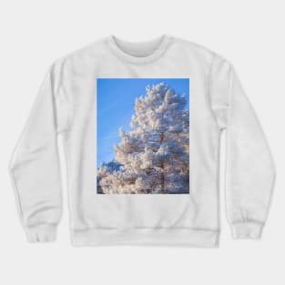 Hoarfrost pine tree Crewneck Sweatshirt